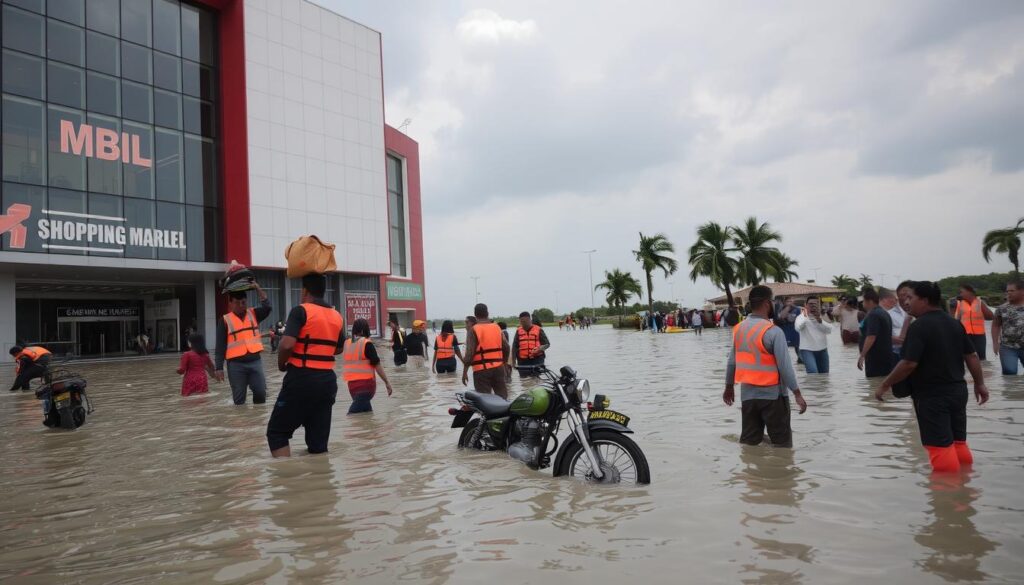 Banjir di Mal Mega Bekasi