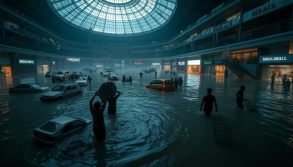 Banjir di Mal Mega Bekasi