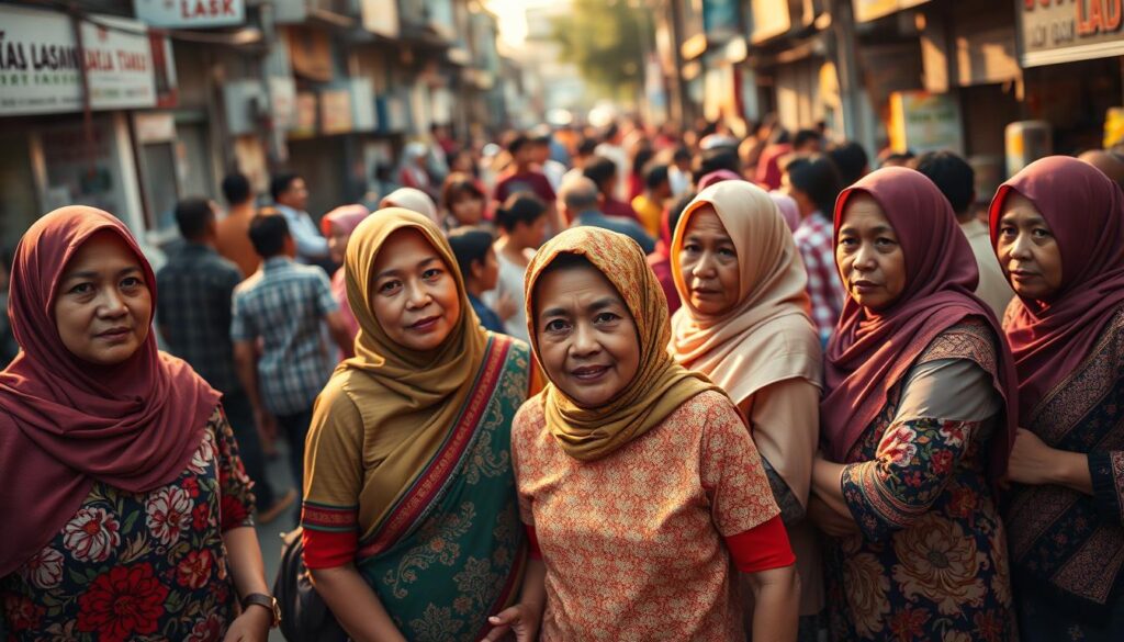 Emak-emak membubarkan tawuran