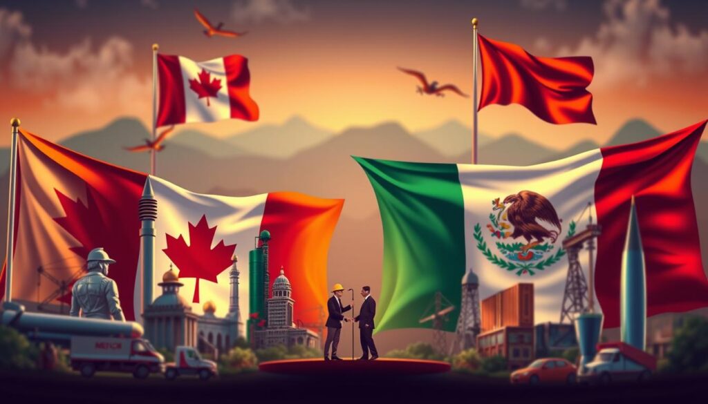 Ilustrasi hubungan bilateral Kanada-Meksiko