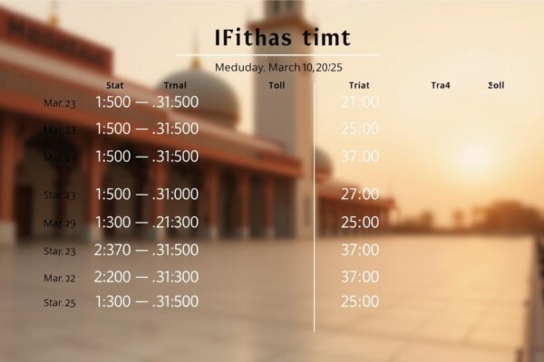 Jadwal Buka Puasa Medan Hari Ini, Senin 10 Maret 2025