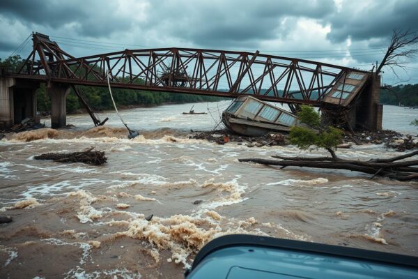 Jembatan Penghubung Pandeglang-Serang Ambruk Diterjang Luapan Air Sungai