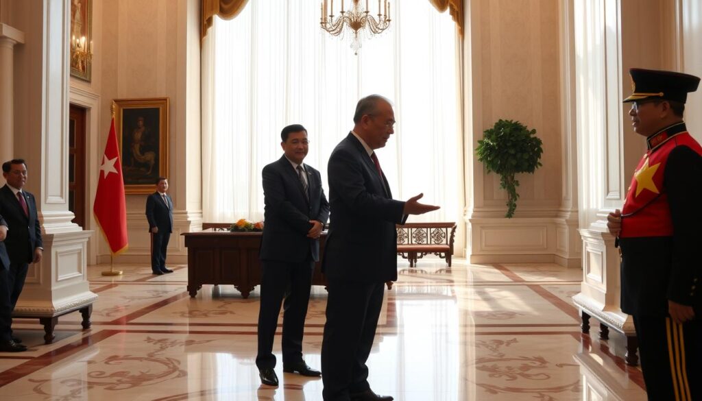 Prabowo Jamu Sekjen Partai Komunis Vietnam To Lam di Istana Merdeka
