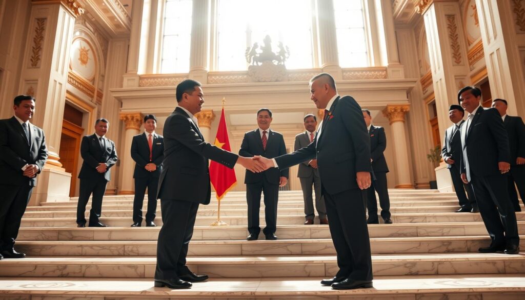 Prabowo Jamu Sekjen Partai Komunis Vietnam To Lam di Istana Merdeka